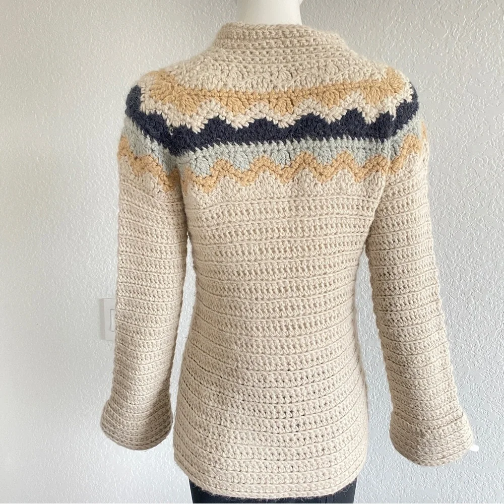 J. Crew Fairisle Crocheted hand knit Sweater